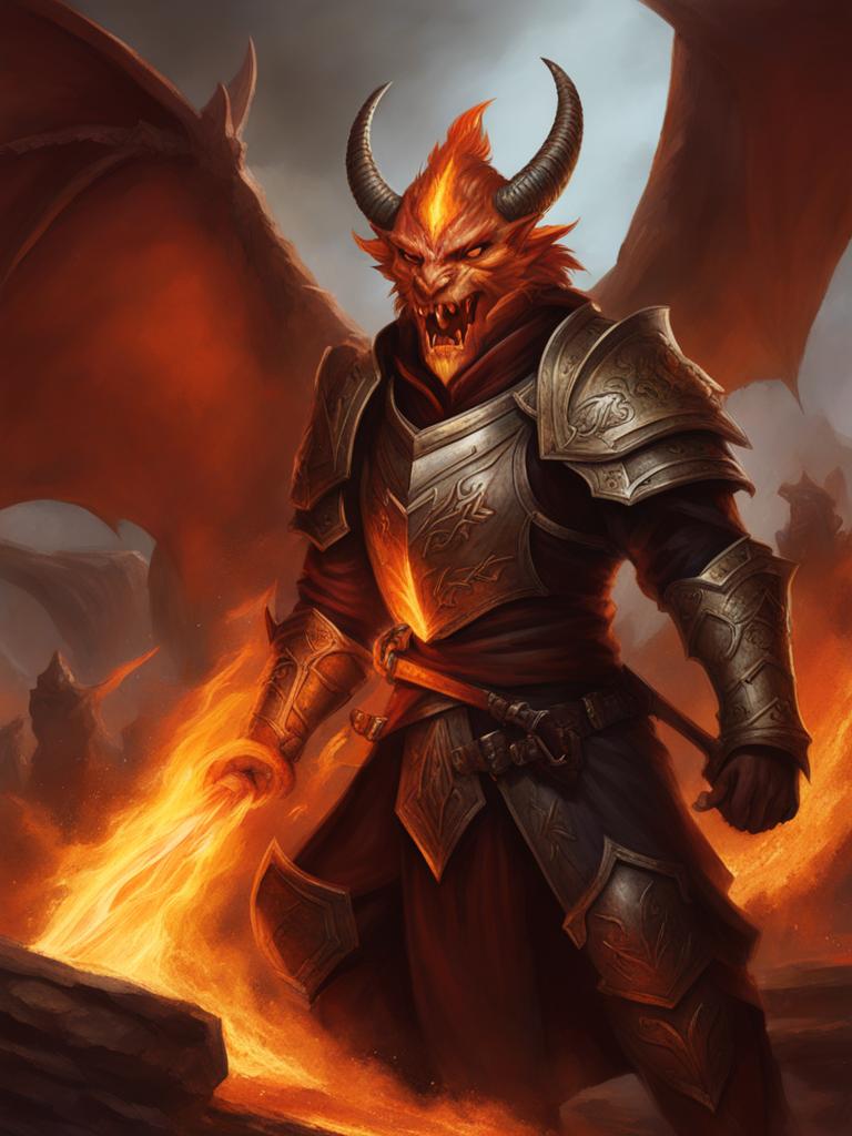 kaelar fireheart, a dragonborn sorcerer, is unleashing a powerful fire spell against a horde of undead. 