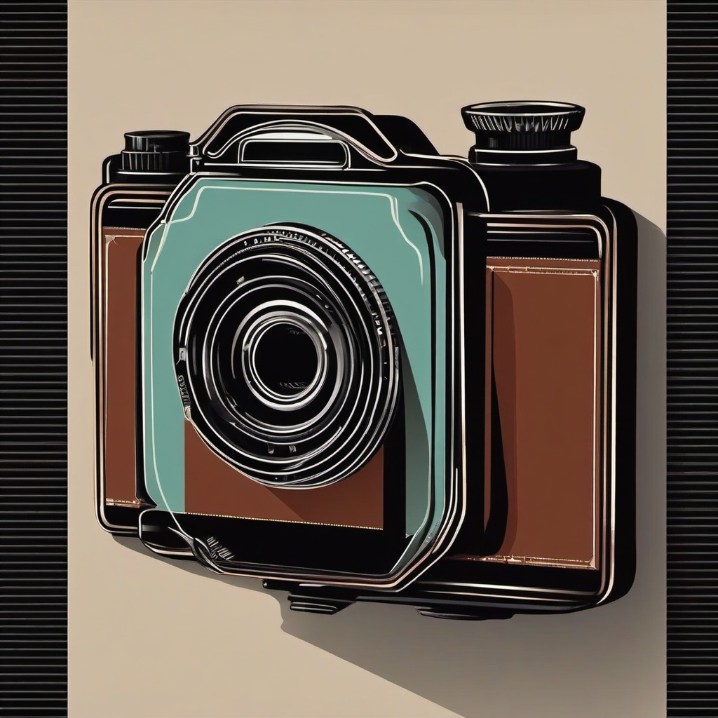 Film camera icon - Film camera icon for vintage photography,  color clipart, vector art