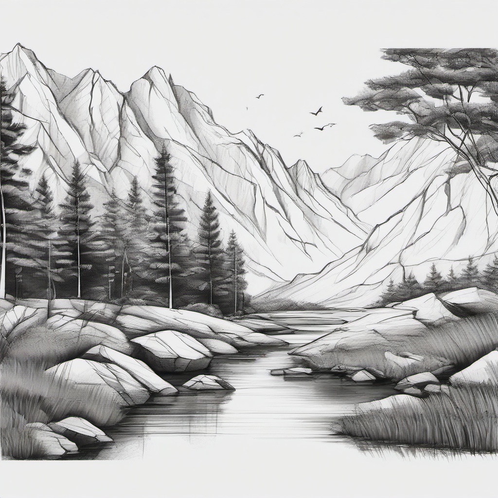 pencil sketches of nature free download  minimal rough sketch scribbles,doodles,black and white