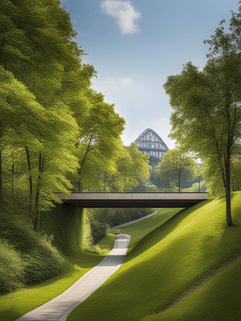 greenways of life amidst architectural icons 