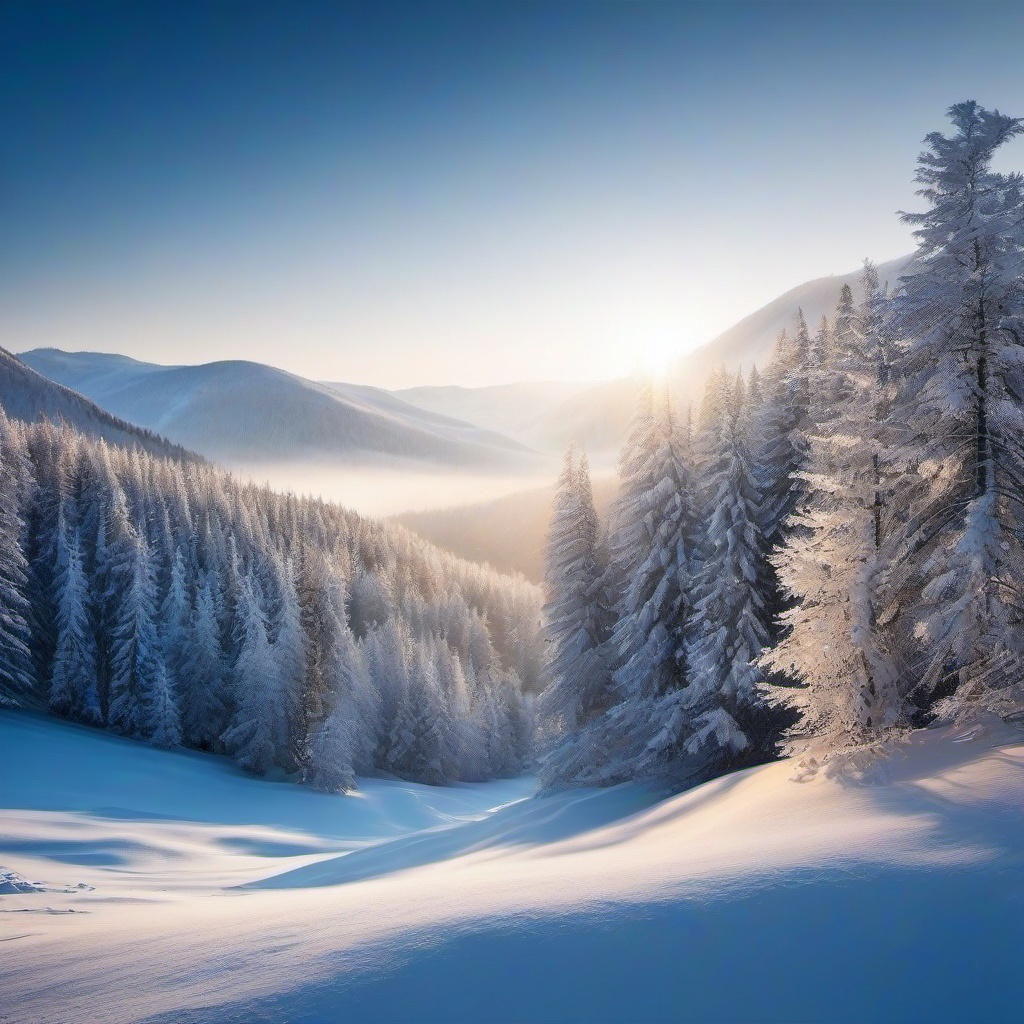 Snow Background Wallpaper - snowy forest backdrop  