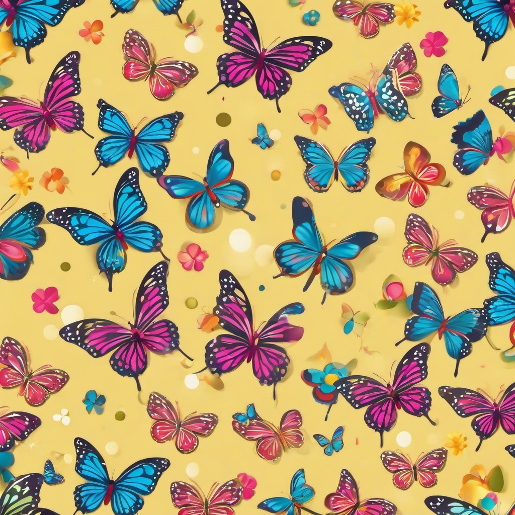 Birthday Background Wallpaper - butterfly theme birthday backdrop  