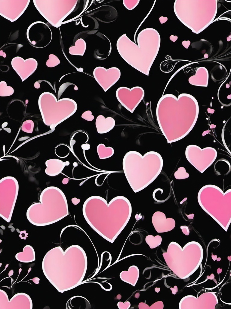 Cute Black And Pink Wallpaper - Soft pink on black, chic and cute  ,mobile iphone background wallpaper