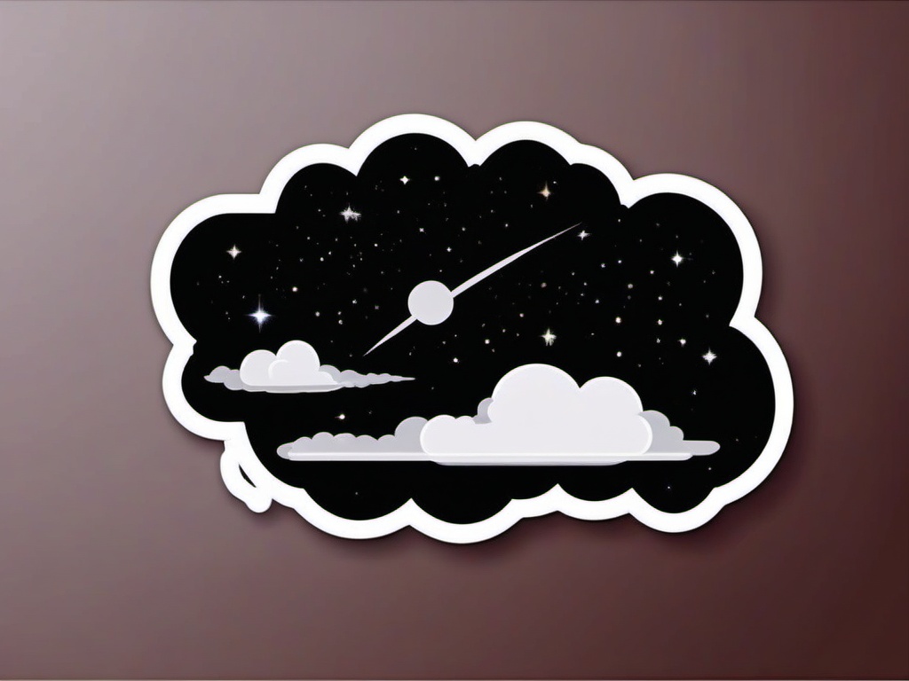 Interstellar Cloud Sticker - Cloud of gas and dust in interstellar space, ,vector color sticker art,minimal