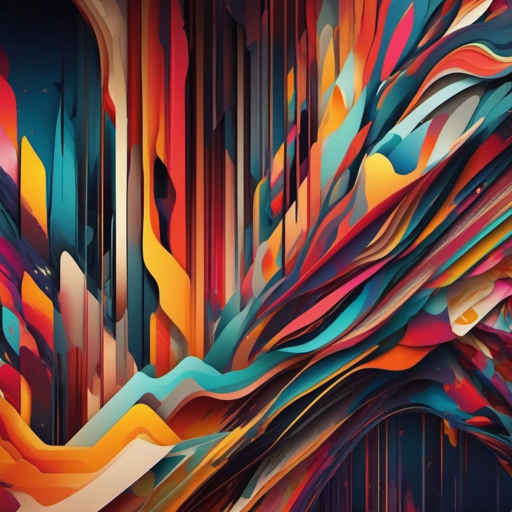 1920x1080 Background - Abstract Art and Vibrant Murals in an Urban Gallery wallpaper, abstract art style, patterns, intricate