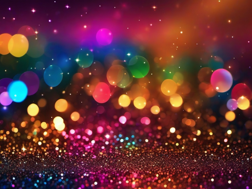 Rainbow Glitter Background Free  