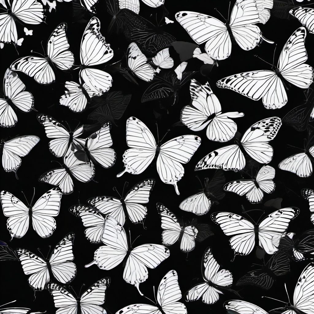 Butterfly Background Wallpaper - white butterfly black background  