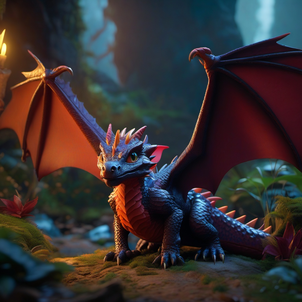 Kobold's Baby Dragon Companion detailed matte painting, deep color, fantastical, intricate detail, splash screen, complementary colors, fantasy concept art, 8k resolution trending on artstation unreal engine 5