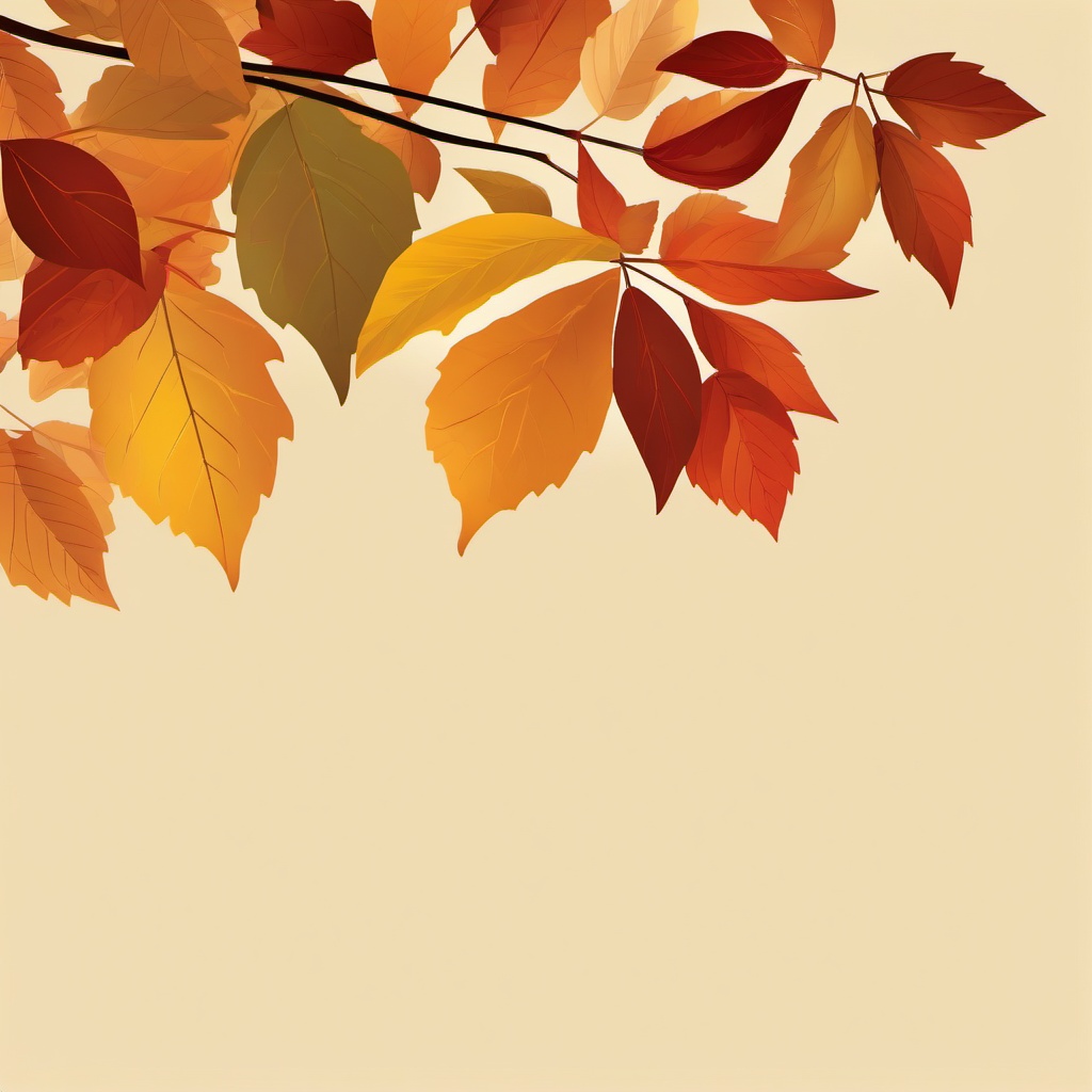 Autumn Leaf clipart - leaf in autumn colors on a branch  