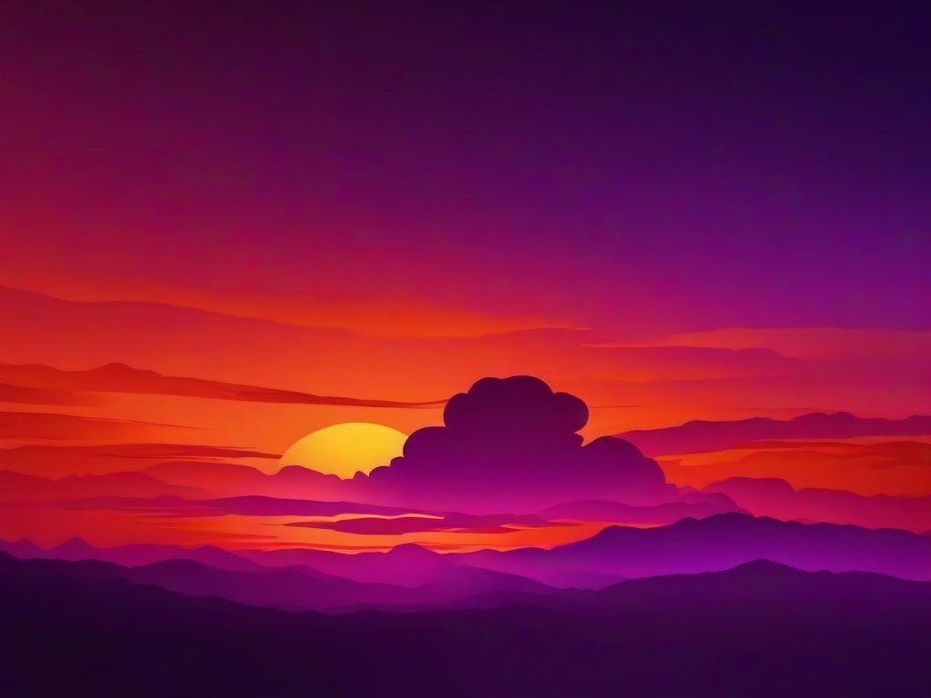 Sunset Wallpaper - Deep purple sky fading into orange.  sunset background