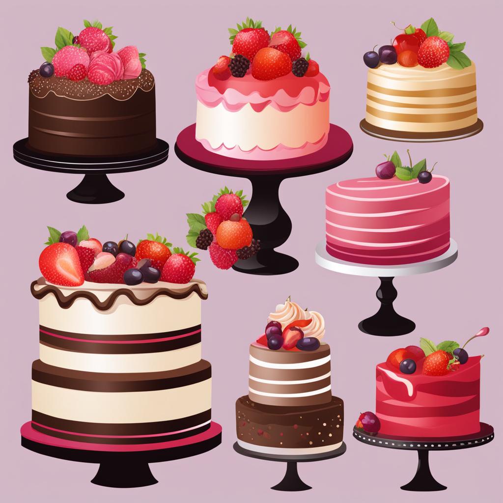 cake clipart - tempting with sweet layers and frosting. 