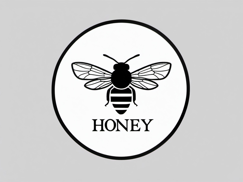 Honey Word Tattoo - Infuse your ink with the word honey in a tattoo, creating a simple yet impactful design that celebrates the sweetness and natural allure of honey.  simple tattoo,minimalist,white background