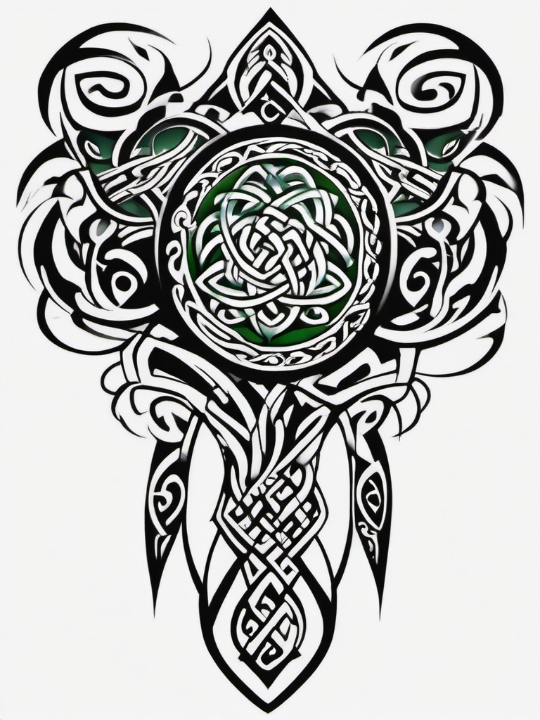 maori celtic tattoo  simple color tattoo,minimalist,white background