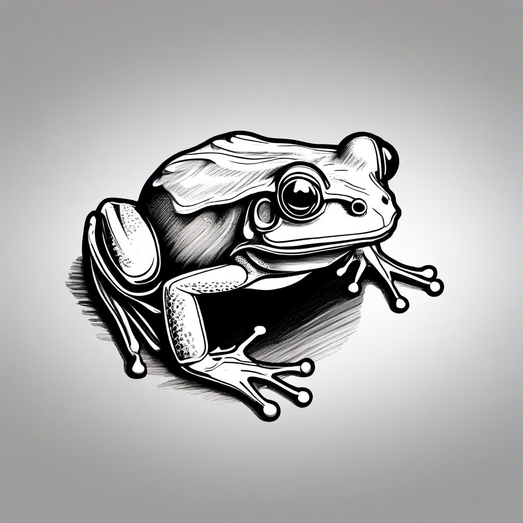 sketch of a frog  minimal rough sketch scribbles,doodles,black and white