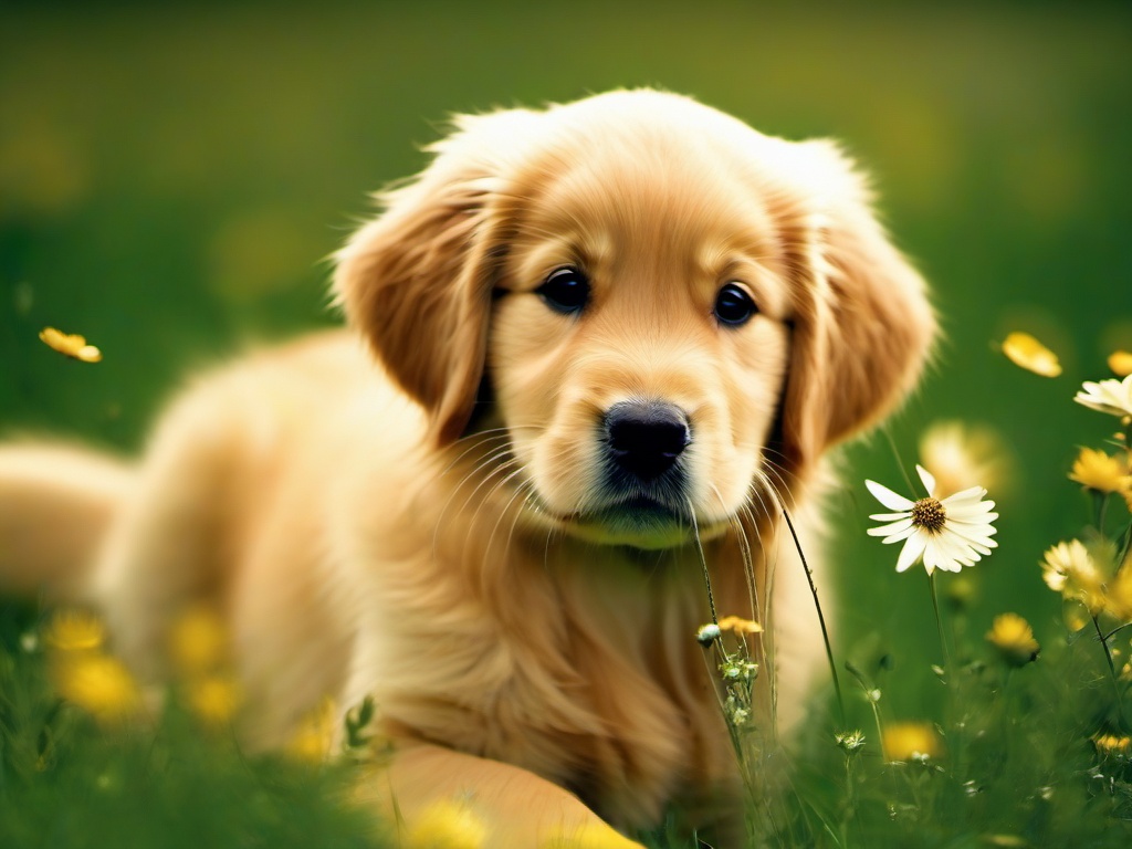 cute golden retriever wallpaper  ,desktop background wallpaper