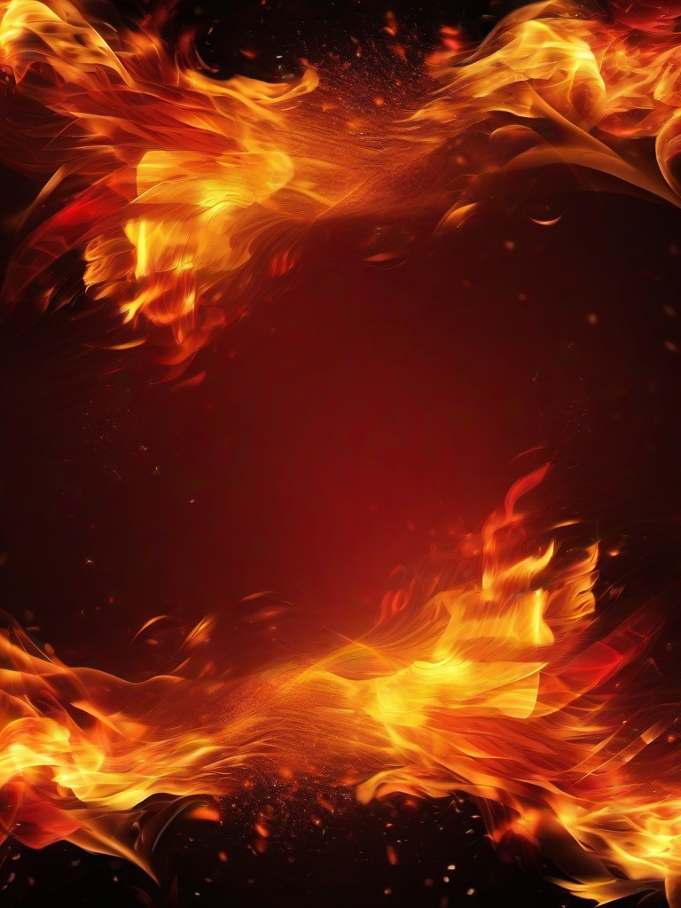 Fire Wallpaper - Golden flames with red-hot embers  background wallpaper