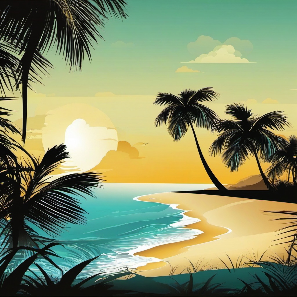 Beach Background Wallpaper - beach background with palm trees  