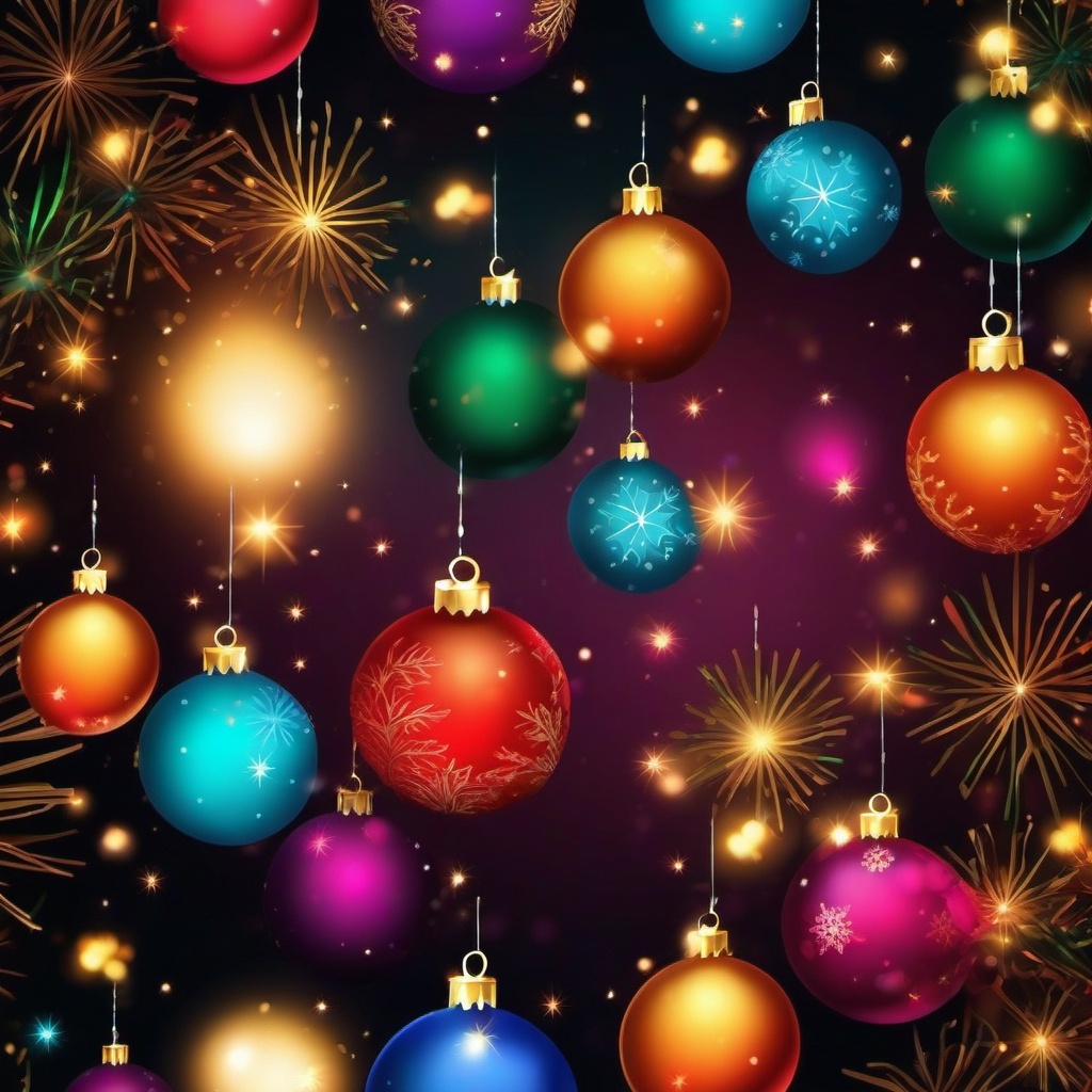 Christmas Background iPhone - Christmas Lights and Decorations wallpaper splash art, vibrant colors, intricate patterns