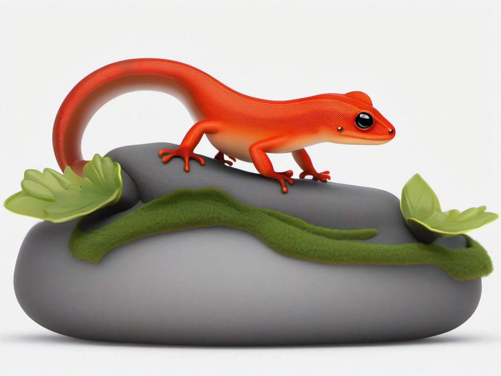 Salamander cartoon  minimal, white background