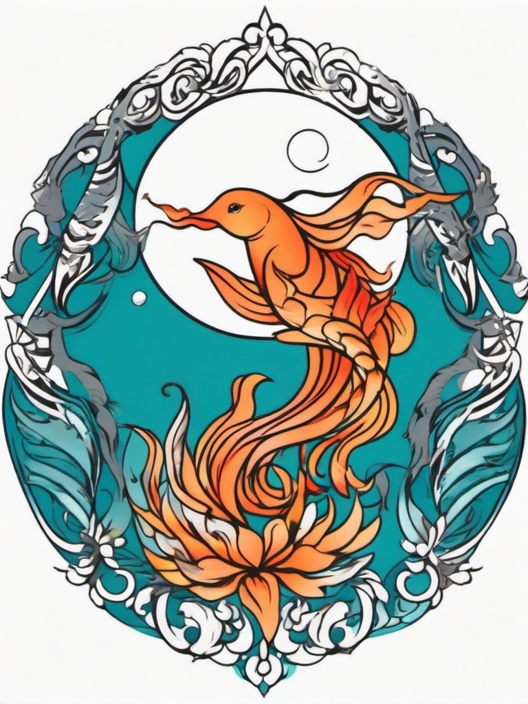 aquarius tattoo small  simple vector color tattoo