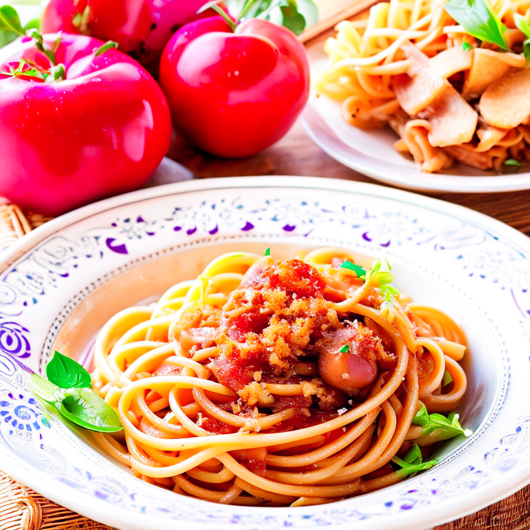 spaghetti dinner in italy, savoring a plate of authentic italian pasta in a cozy trattoria. 