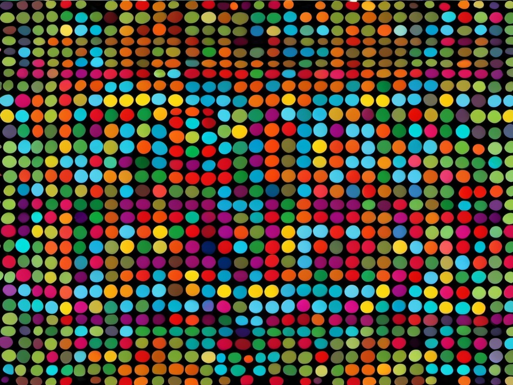 Rainbow Polka Dot Background  