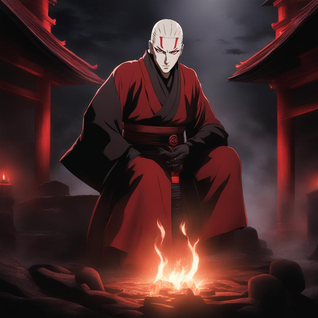 hidan - performs dark rituals and combat within a forbidden cult's hideout. 