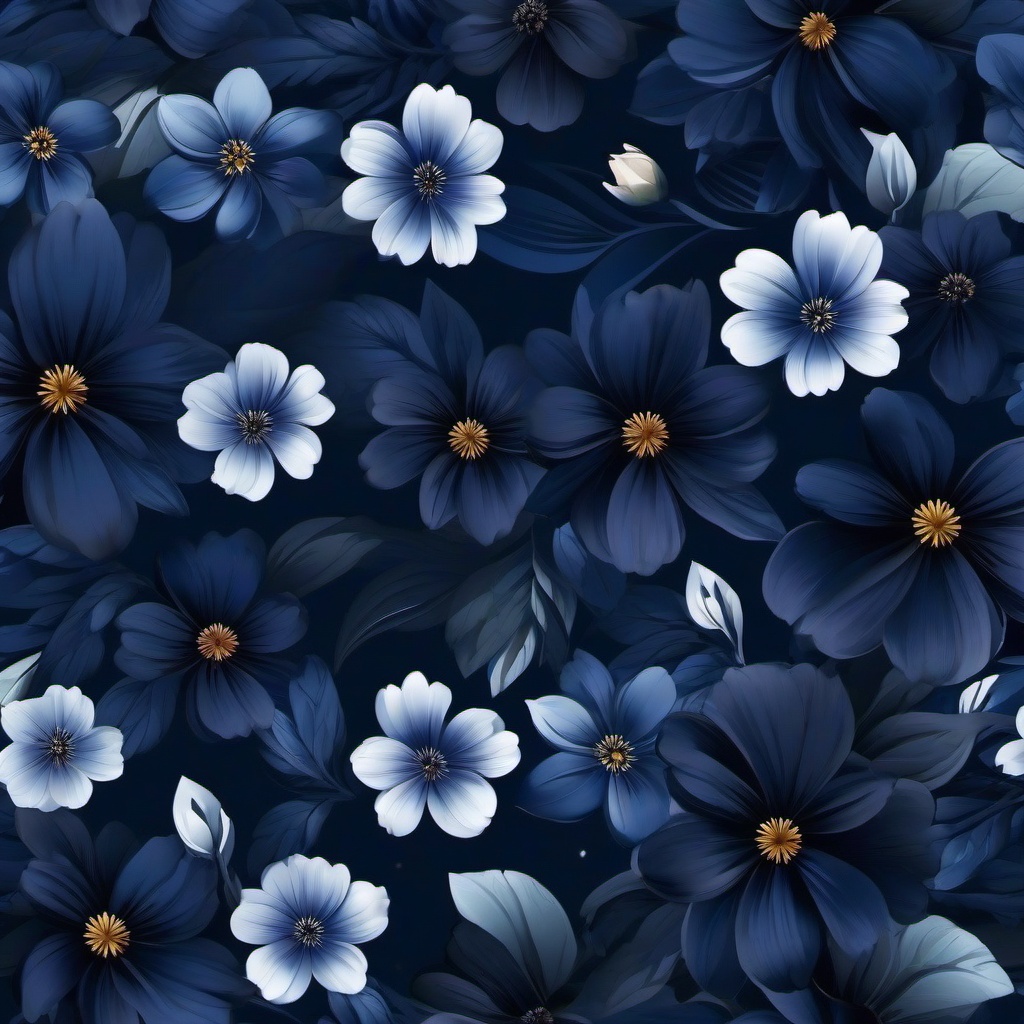 Flower Background Wallpaper - dark blue flower wallpaper  