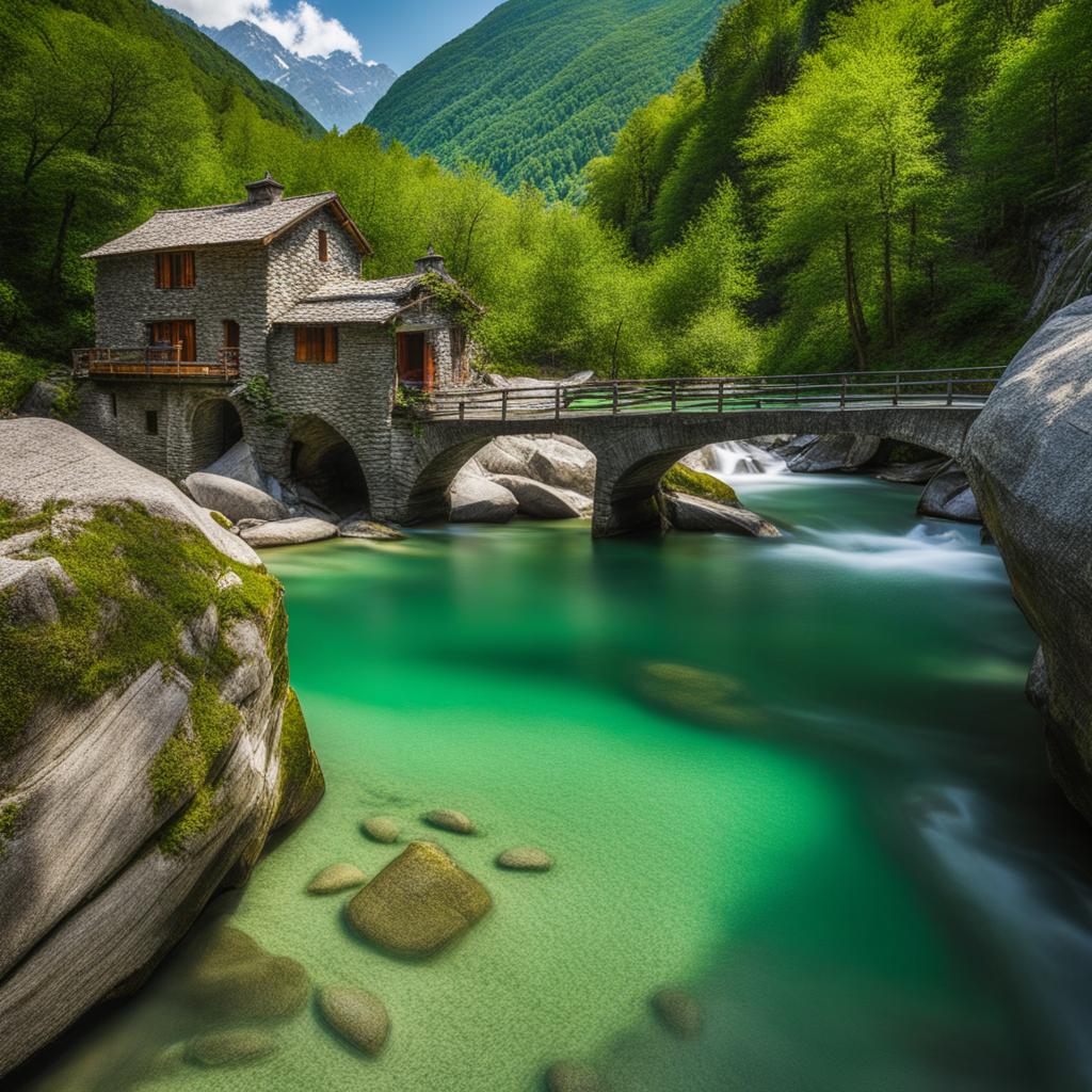 exotic valle verzasca landscapes - capture the exotic landscapes of valle verzasca, with its emerald-green waters and stone bridges. 