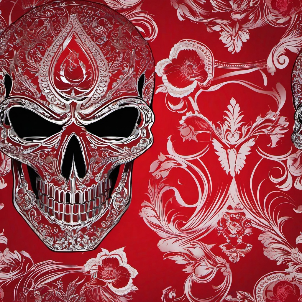 Red Background Wallpaper - red skull wallpaper  