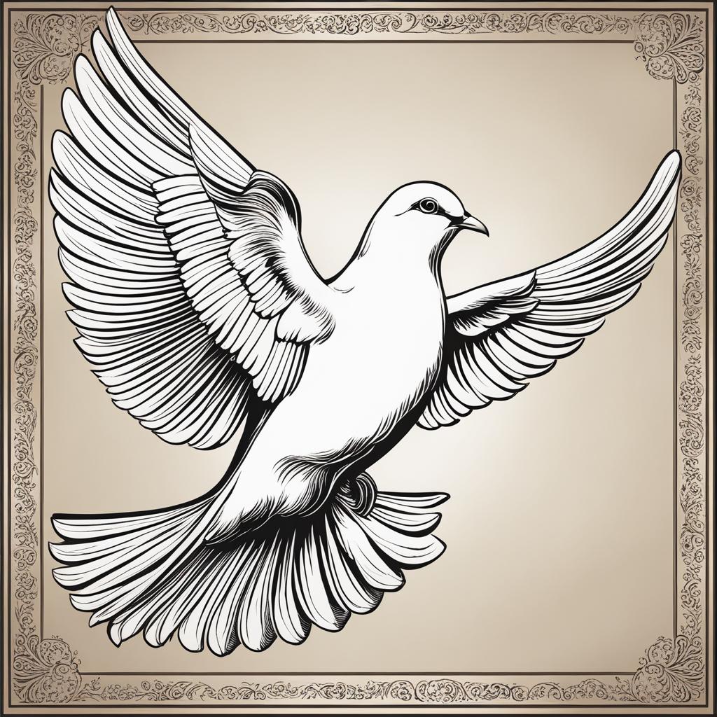 dove clipart - a graceful dove with outstretched wings 