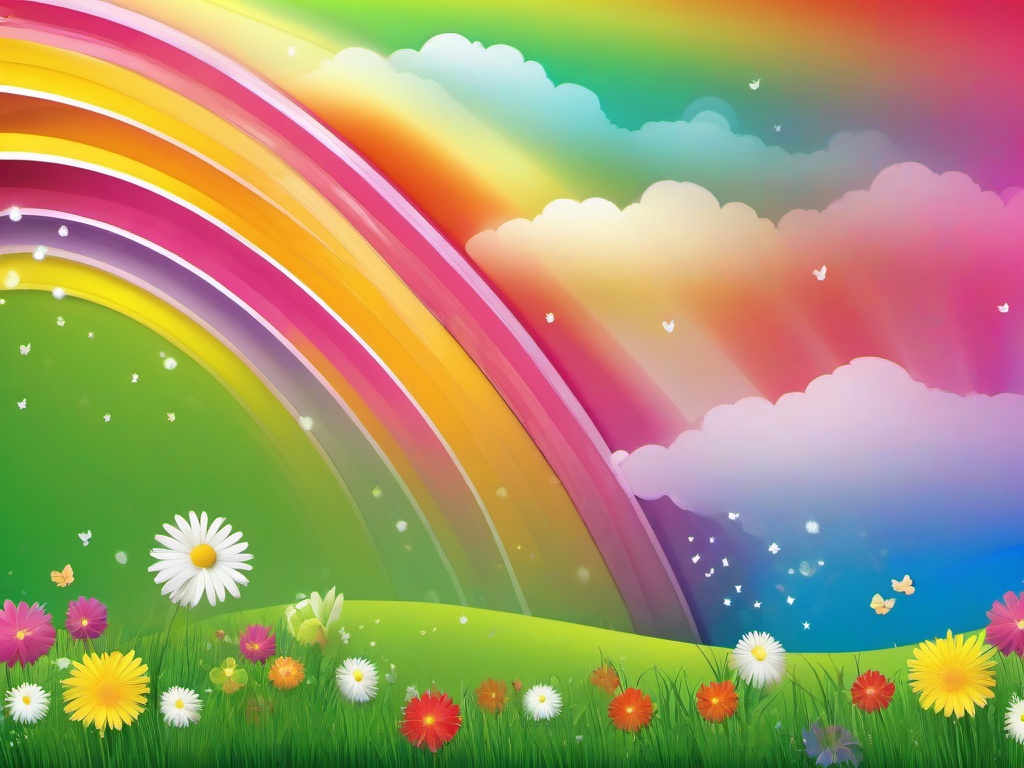 spring rainbow wallpaper  ,background wallpaper