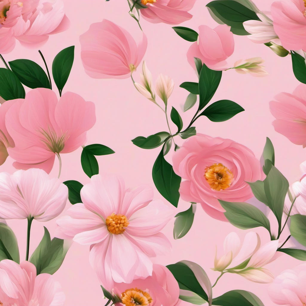 Flower Background Wallpaper - light pink background with flowers  