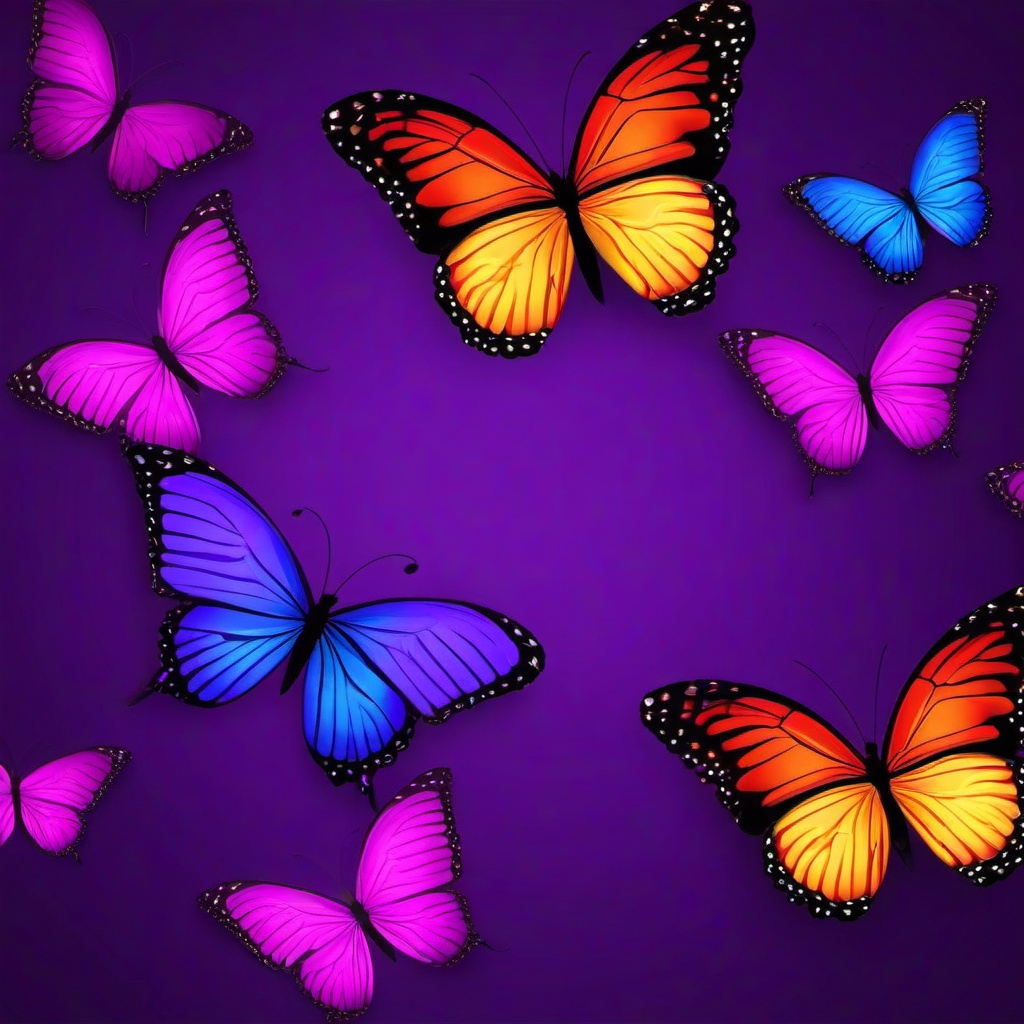 Purple Background Wallpaper - purple wallpapers butterflies  