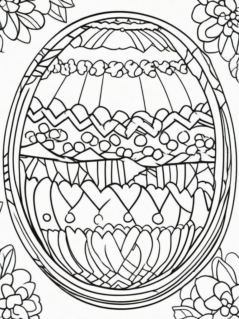 Easter Eggs Coloring Pages - Easter Eggs with crayons  simple coloring pages