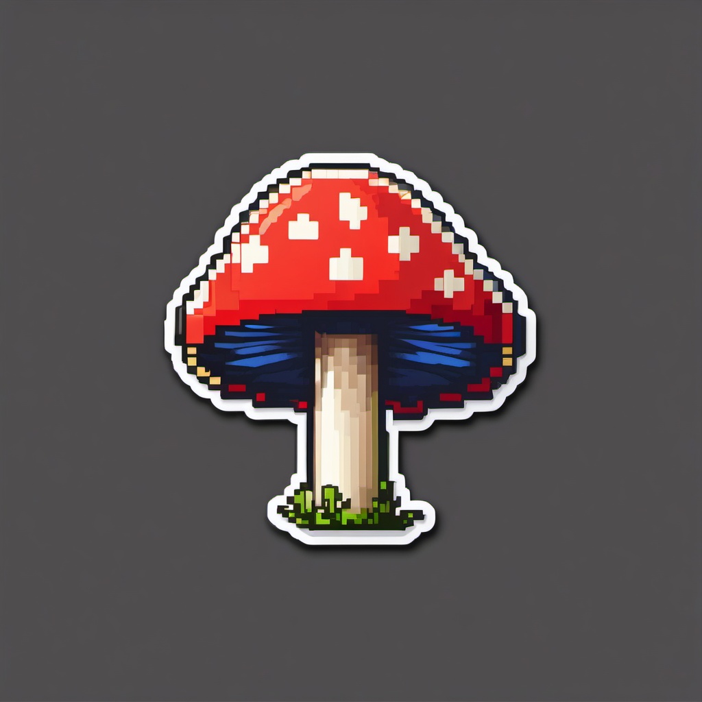 Pixel art mushroom sticker- Gaming nostalgia, , sticker vector art, minimalist design