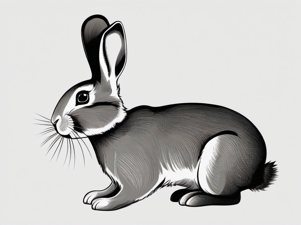 Rabbit cartoon - small, hopping animal with long ears  