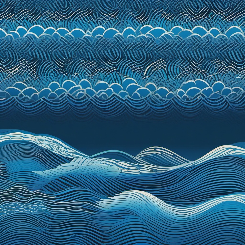 Blue Aesthetic Wallpaper - Tranquil Blue Ocean wallpaper, abstract art style, patterns, intricate