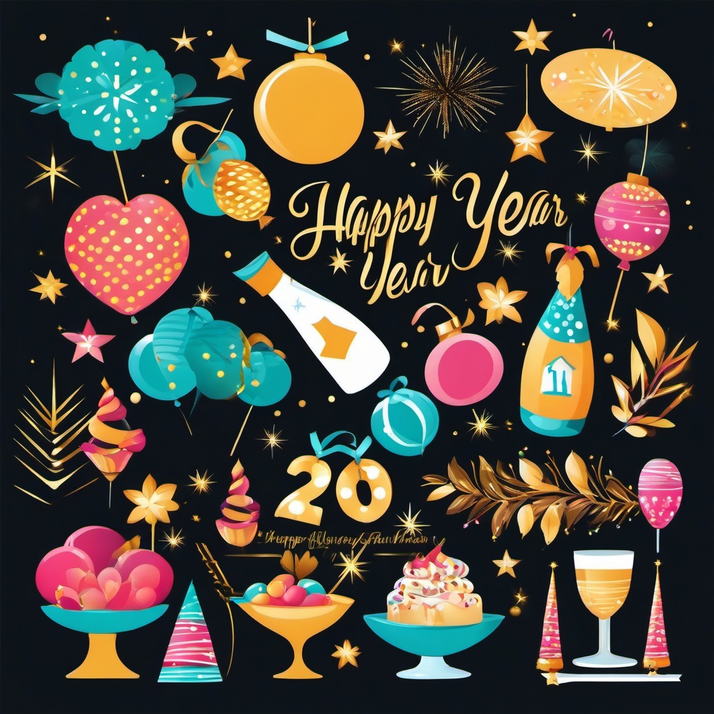 Happy New Year  clipart