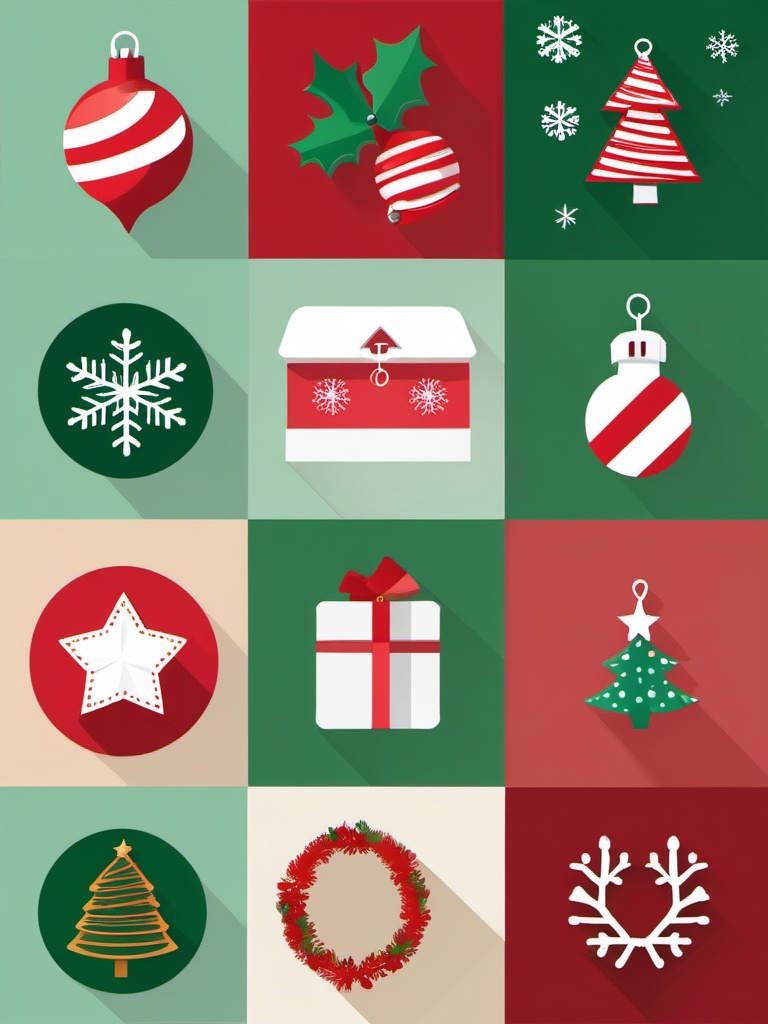 Free clip art images of Christmas, A collection of free-to-use Christmas-themed graphics.  simple, 2d flat