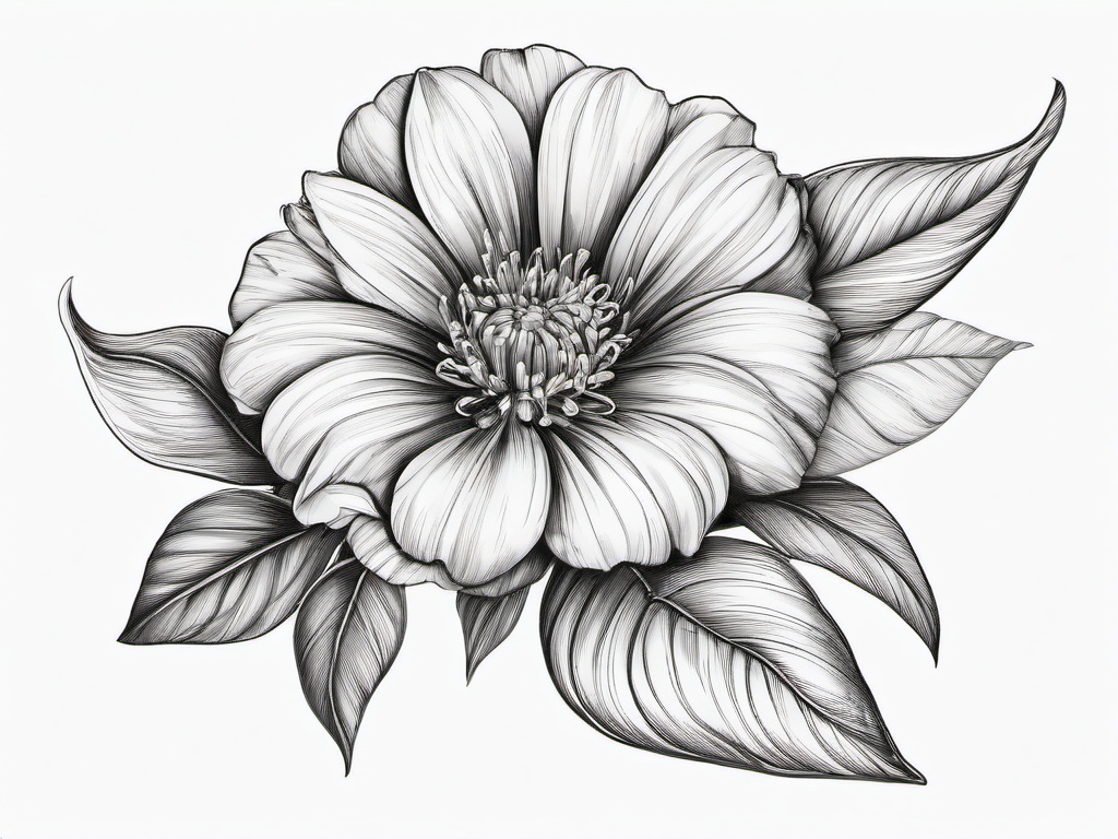 Pencil clipart - pencil sketch of a flower  