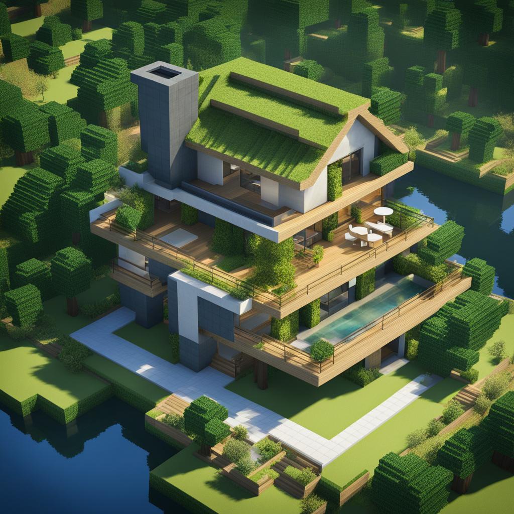 energy-efficient smart city powered by renewable sources - minecraft house design ideas 