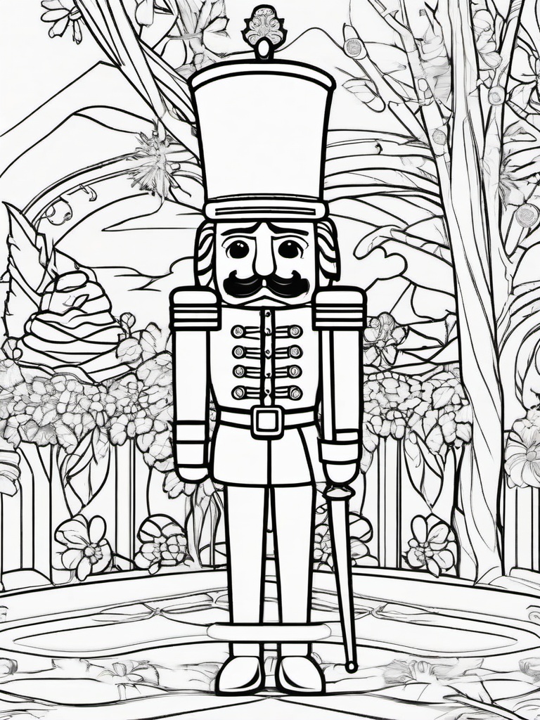 Nutcracker Color Sheet  outling,coloring pages,black and whit