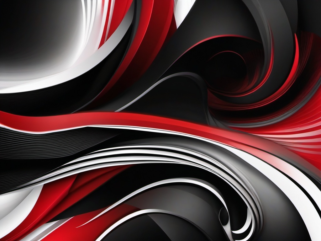 Black Red And White Background-Modern black, red, and white abstract design with dynamic stripes and swirls  background wallpaper