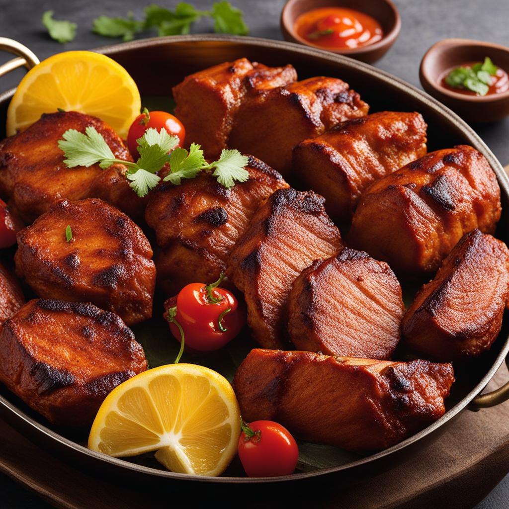 indian tandoori delights - marinated meats cooked in a tandoor oven for that smoky flavor. 