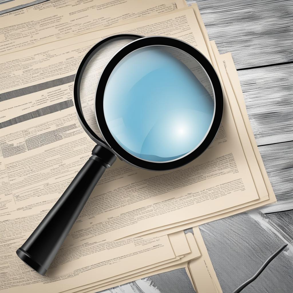 magnifying glass clipart - a magnifying glass zooming in on details 