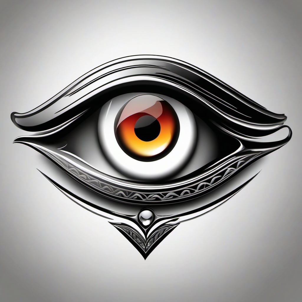 tattoo eye horus  simple color tattoo,minimal,white background