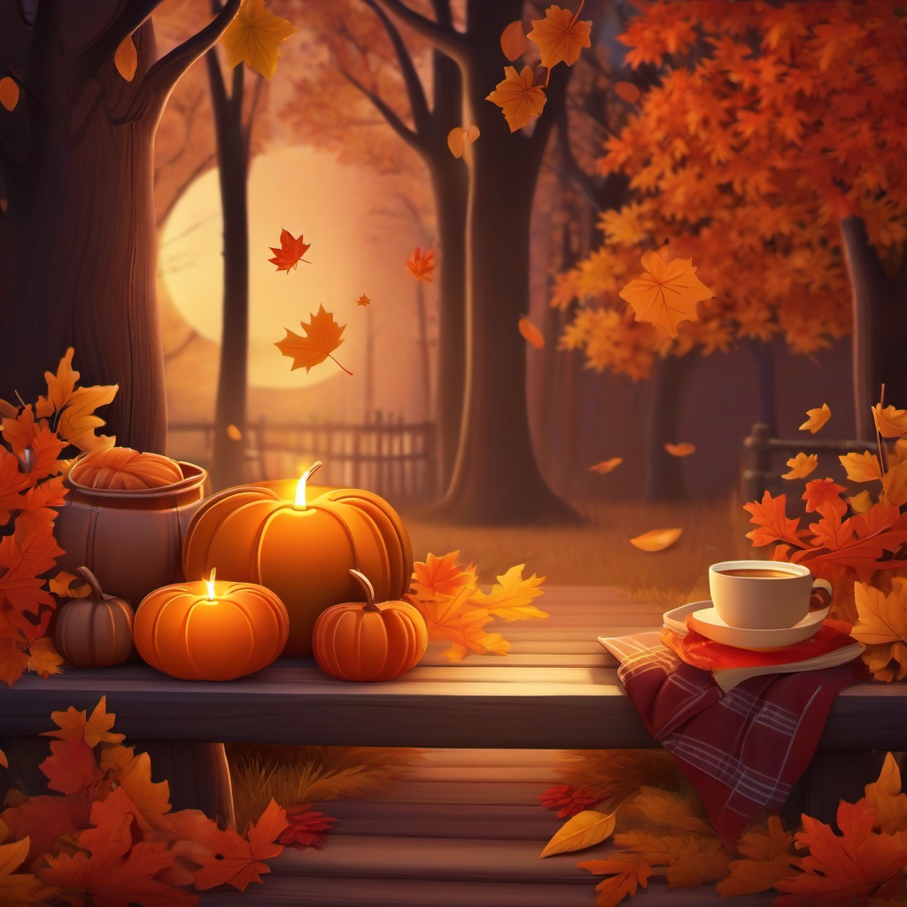 Cute Fall Backgrounds - Cozy Autumn Evening 