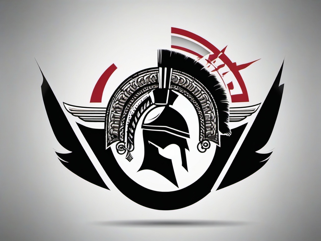 spartan logo tattoo  simple vector color tattoo