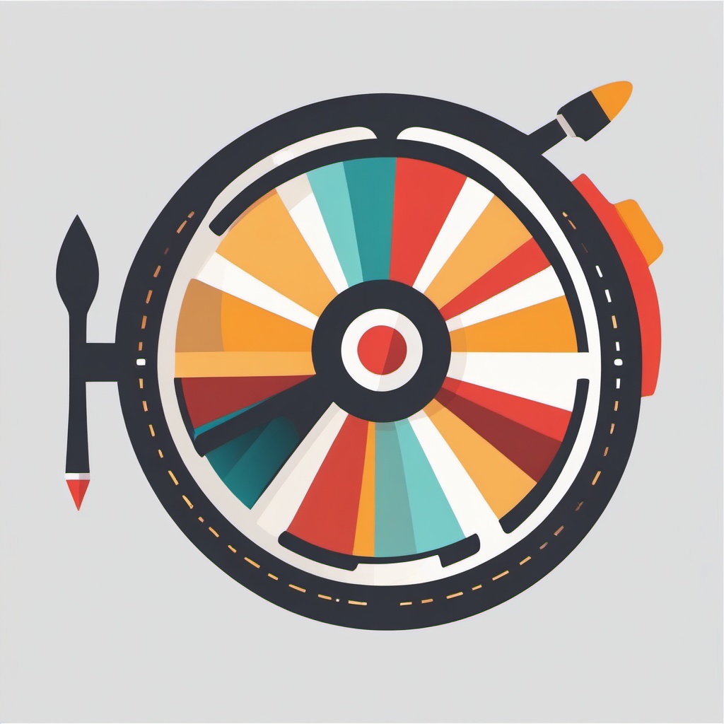 Clipart of a Target - Target icon for goals and objectives,  color vector clipart, minimal style